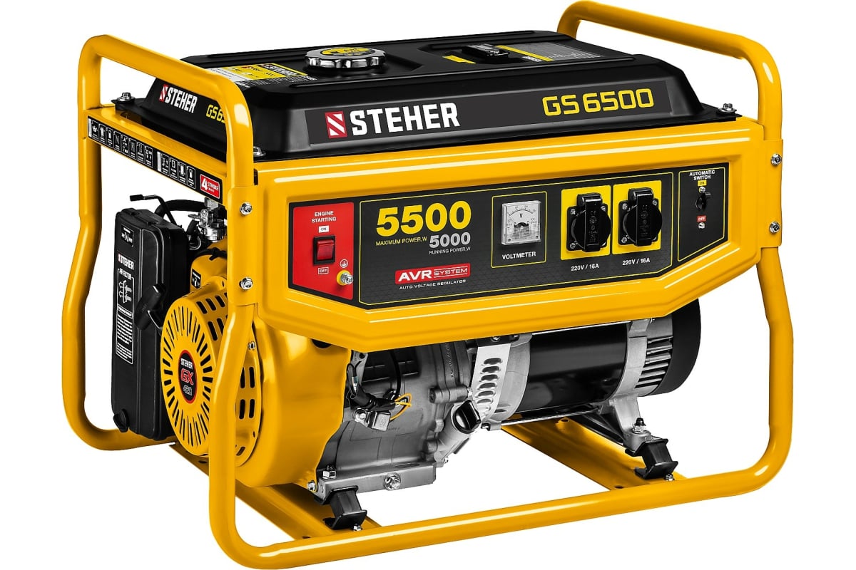 картинка Бензиновый генератор STEHER GS-6500 от магазина Сарай